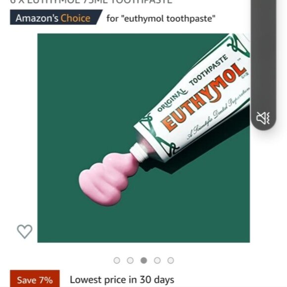 Original Euthymol Toothpaste 75ml | NEW - Picture 5 of 8